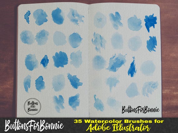 35 Watercolor Circle Brushes for Adobe Illustrator