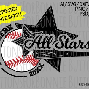 All Stars svg, Softball Svg, Baseball svg, template, emblem, softball team, Baseball team, stitching, cutting file, shirt design svg, eps