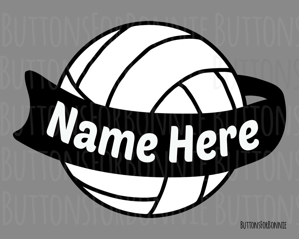 Download Volleyball svg monogram svg vector swoosh cutting file | Etsy