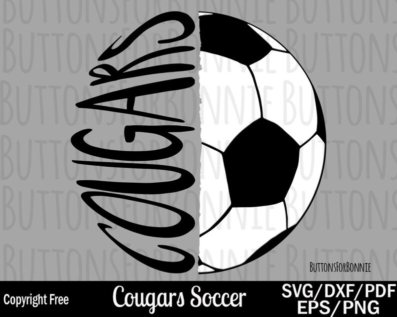 Cougar soccer svg soccer svg soccer mom svg cut file | Etsy