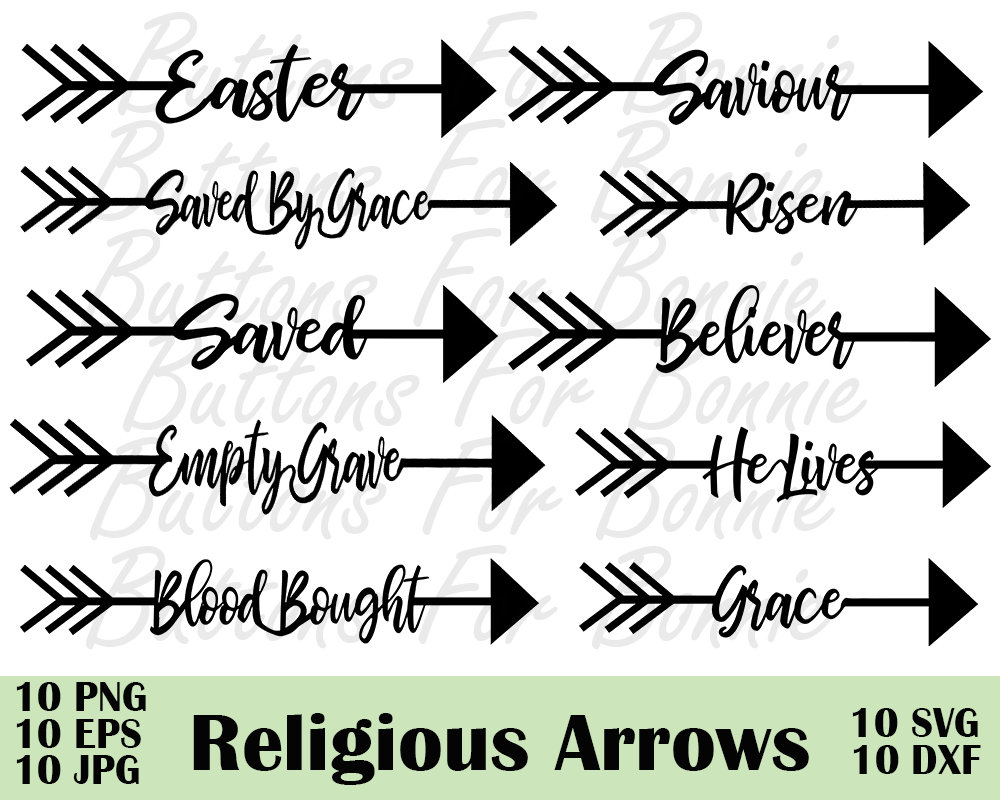 Download Religious Arrows word arrow Easter Christian Clipart | Etsy