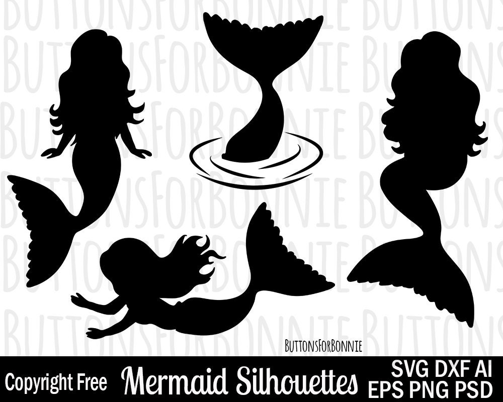 Download Mermaid Vector Mermaid SVG mermaid tail digital cutting | Etsy