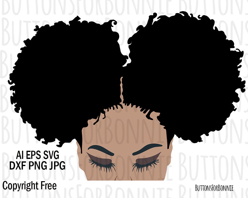 Download Afro SVG Black Lady SVG natural hair svg curly hair svg | Etsy