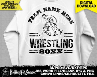 wrestling svg, wrestling mom svg, wrestling team svg, template, cut file, canva template, silhouette, wrestling shirt , cricut