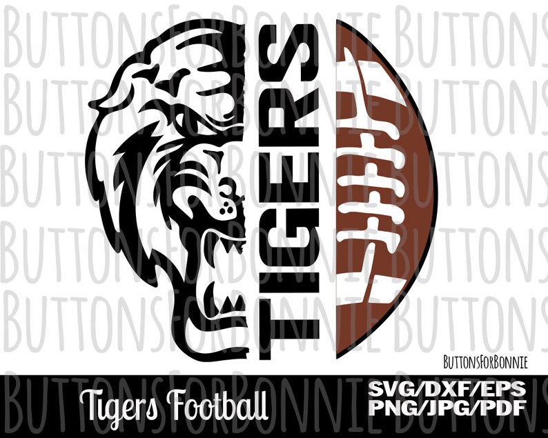 Tigers football football svg football mom digital cutting | Etsy