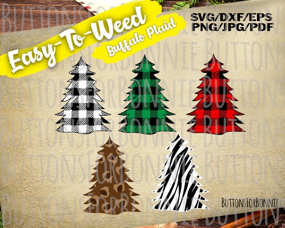 Download Easy To Weed Christmas Tree Svg Buffalo Plaid Svg Tree Svg Etsy
