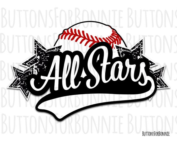 All Stars Svg Softball Svg Baseball Svg Template Emblem Etsy