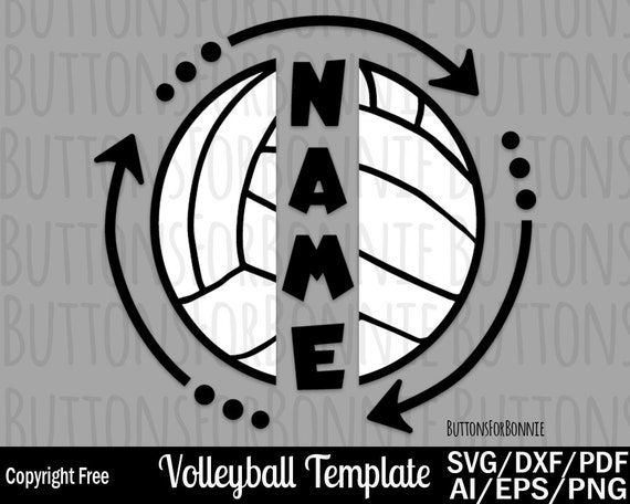 Volleyball Template Svg Volleyball Name Svg Volleyball Mom | Etsy