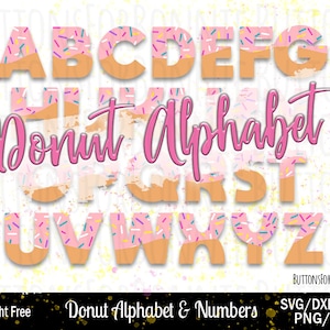 Donut Letters, Donut Svg, Alphabet Svg, Donut Alphabet, Cut File, Shirt ...