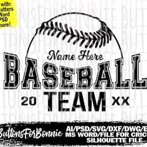 Baseball Svg, Baseball vector, Baseball emblem, Baseball team, Baseball, stitching, cutting file, swoosh, name, team name, shirt design