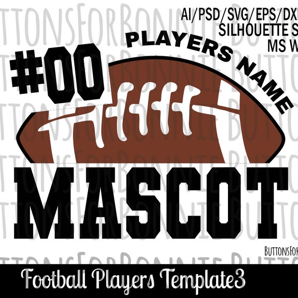 football svg, football player, template, locker, football shirt svg, digital cutting file, team spirit, cricut, silhouette, ms word, iron on