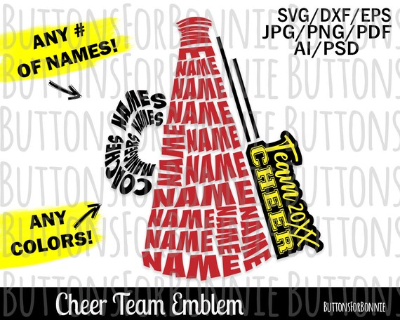 cricut cheerleader svg silhouette Cheer Shirt design Cheer Team svg Cheer Squad svg iron on cheer coach cut file Cheerleaders svg