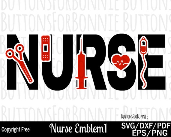 Nurse Svg Nursing Digital Cutting File Vinyl File Iron Etsy