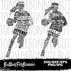 Basketball girl, basketball svg, Basketball mom svg, Basketball shirt svg, fichier coupé, fer à repasser, cricut, joueur de basket-ball, silhouette, clipart