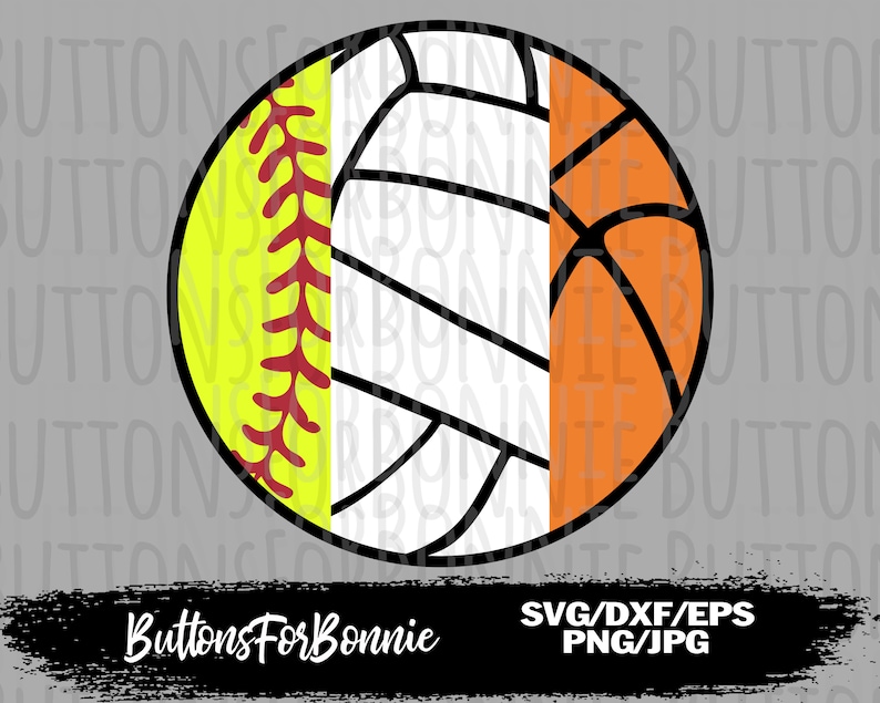 Volleyball svg softball svg basketball svg cut file sports Etsy