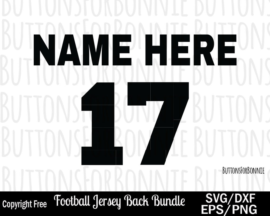 Football Jersey Number Svg Jersey Template Svg Numbers Svg - Etsy