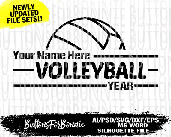 Volleyball Svg Editable Template Volleyball Emblem - Etsy