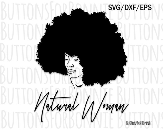 Download Afro SVG Black Lady SVG natural hair svg curly hair svg | Etsy