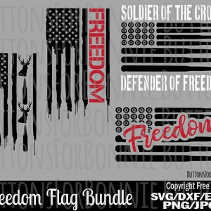 Freedom svg, fourth of july svg, july 4th svg, flag svg, bullet svg, deer svg, freedom shirt, cutting file, cricut, silhouette, distressed
