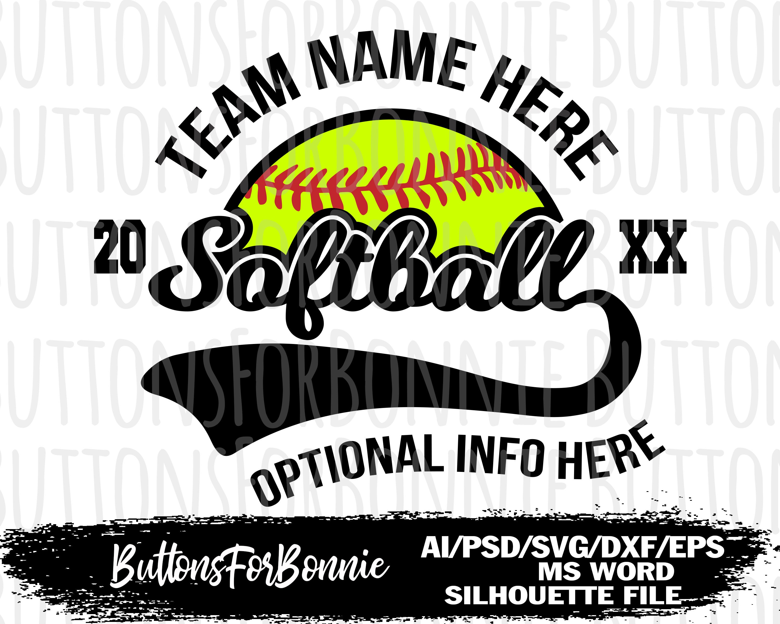 softball logos templates