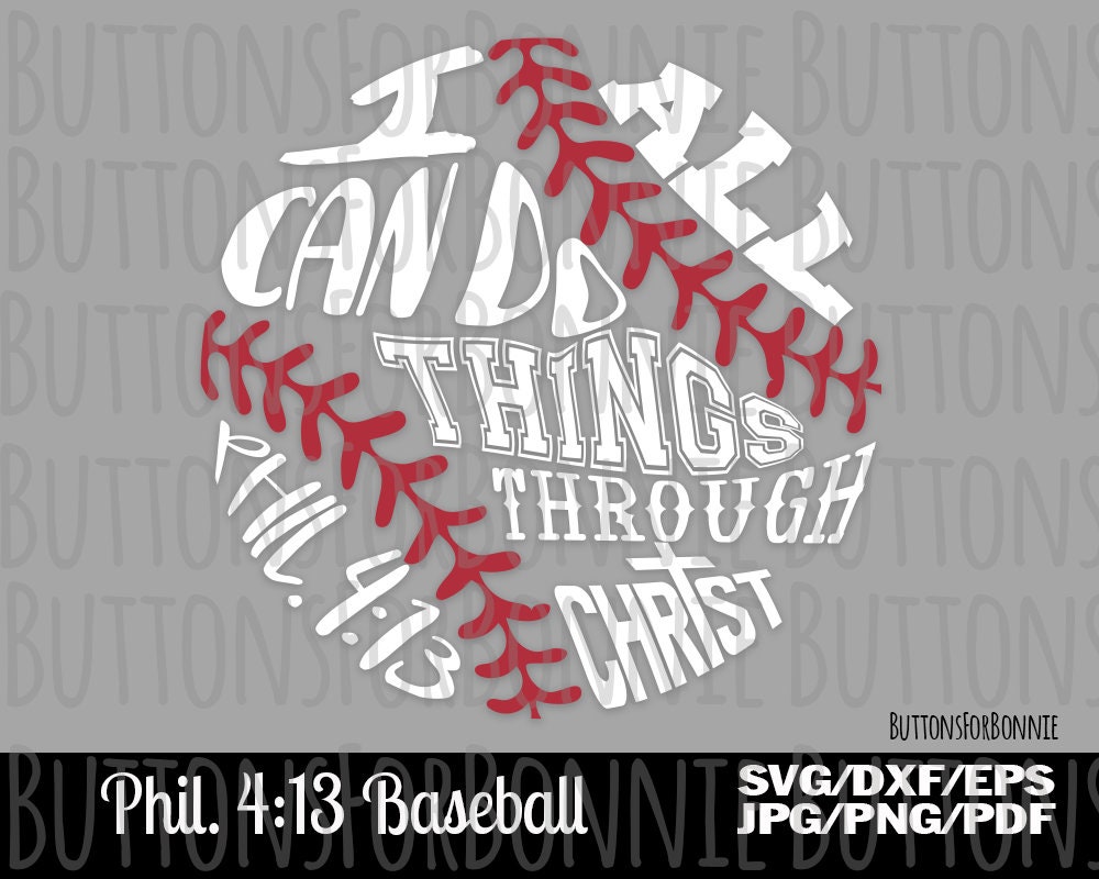 Baseball svg baseball scripture Philippian baseball bible Etsy
