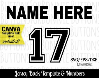 Jersey number svg, jersey back svg, jersey template svg, numbers svg, volleyball svg, cutting file, softball svg, baseball svg, football svg
