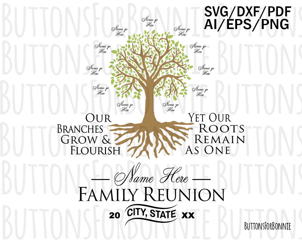 Download Family Reunion SVG tree svg roots svg our roots remain one ...