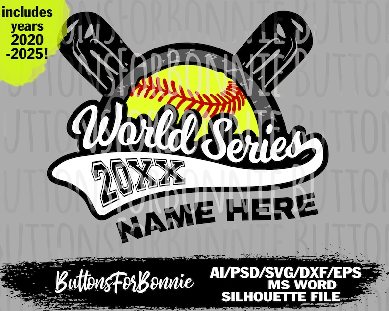 World Series Svg Softball Svg Sports Little League Etsy