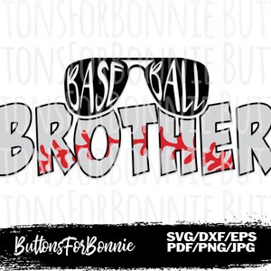 hermano de béisbol, diseño de camisa, lima de corte, cricut, silueta, béisbol bro svg, gafas de sol svg, camisa de béisbol bro, PNG, plancha en