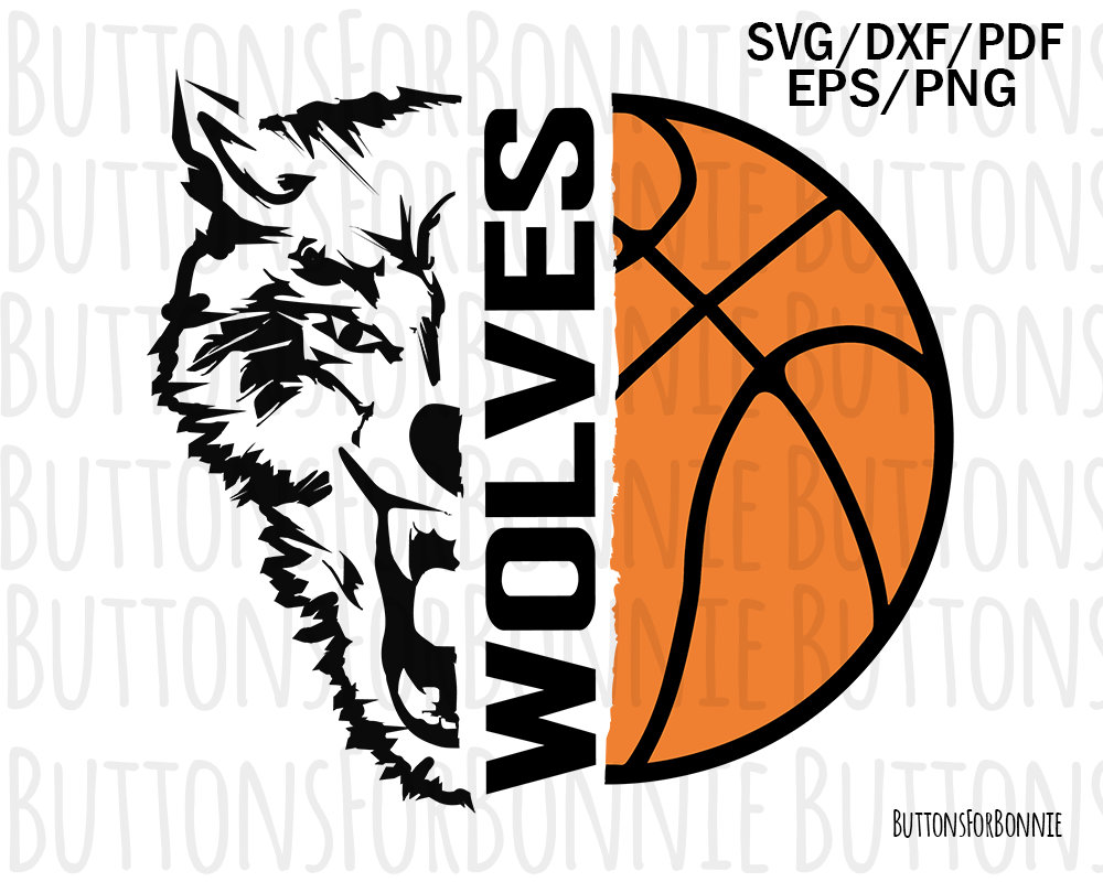 Wolves basketball svg wolves svg basketball svg cut file Etsy