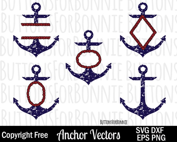 Download Distressed Anchor Svg Anchor Monogram Svg Nautical Monogram Etsy