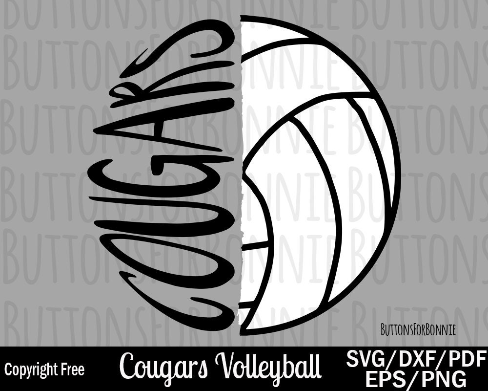 Download Cougar Volleyball Svg Volleyball Svg Volleyball Mom Svg Cut Etsy