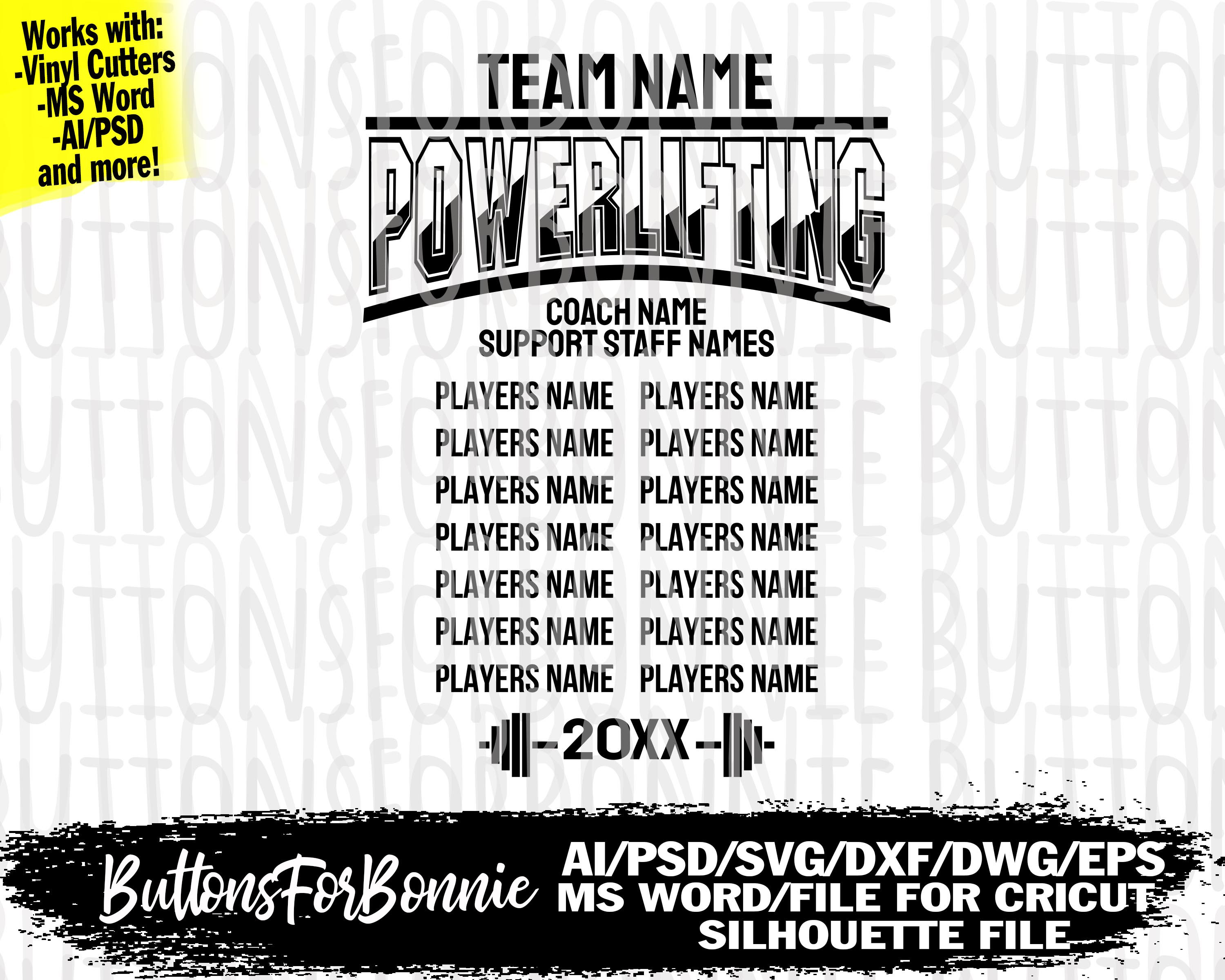 powerlifting svg, powerlifting team, shirt design, DXF, EPS, cricut, cutting file, silhouette, powerlifting mom, weightlifter svg