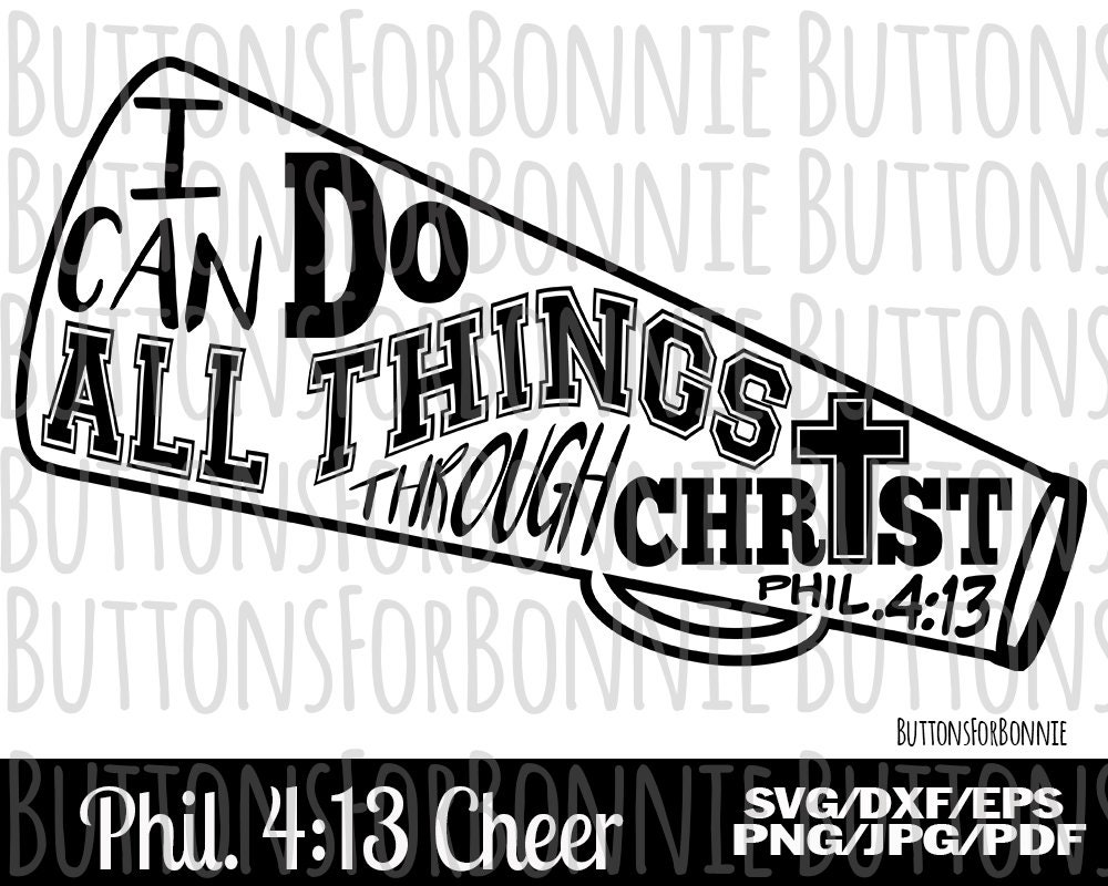 Cheerleader svg cheer scripture megaphone scripture Etsy