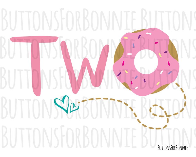 Download Two svg donut svg birthday svg heart svg birthday party | Etsy