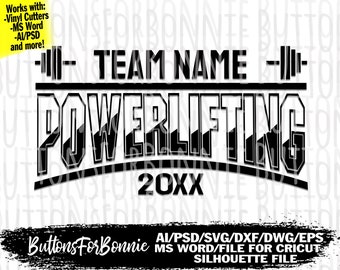 powerlifting svg, powerlifting team, shirt design, DXF, EPS, cricut, cutting file, silhouette, powerlifting mom, weightlifter svg
