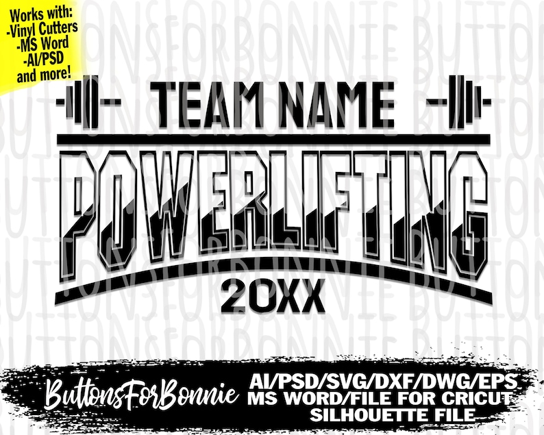 Powerlifting Svg Powerlifting Team Shirt Design DXF EPS Etsy