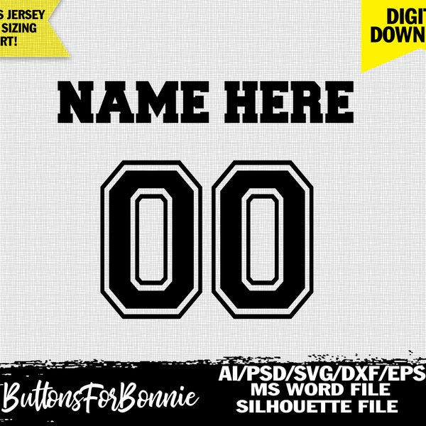 Jersey number svg, jersey back svg, template, volleyball, cut file, softball, baseball, football, soccer, lacrosse, AI, PSD, Silhouette