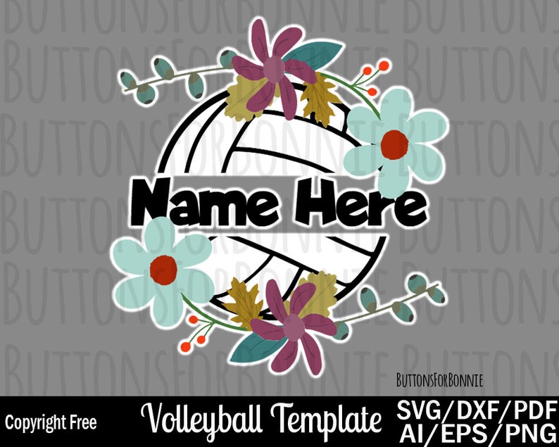 Volleyball template svg volleyball name svg volleyball mom | Etsy