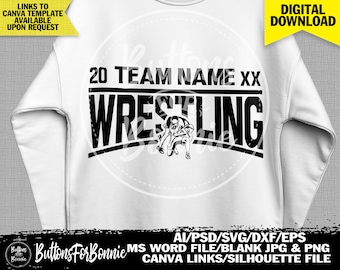 wrestling svg, wrestling mom, wrestling team, wrestling shirt, canva template, cut file, cricut, silhouette, wrestling template, DXF EPS PSD