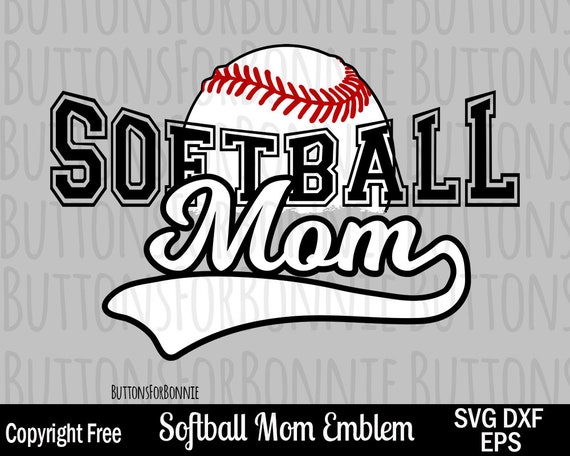 Softball Mom Svg Softball Svg Mom Svg Digital Cutting File Etsy