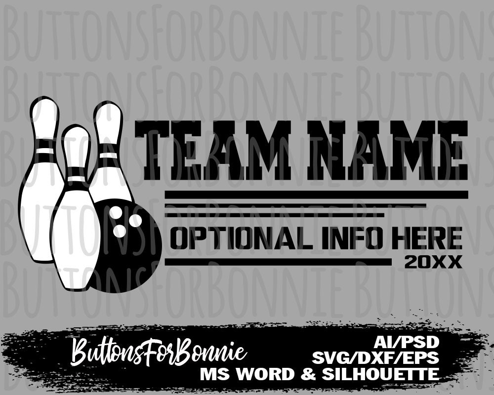 Bowling svg bowling template bowling team bowling mom svg Etsy