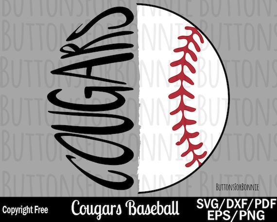 Cougars Distressed Basketball SVG