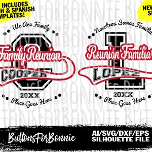 Family Reunion svg, Family Crest svg, Family Monogram svg, Swoosh svg, template, cutting file, reunion svg, family shirt svg, cricut, pdf