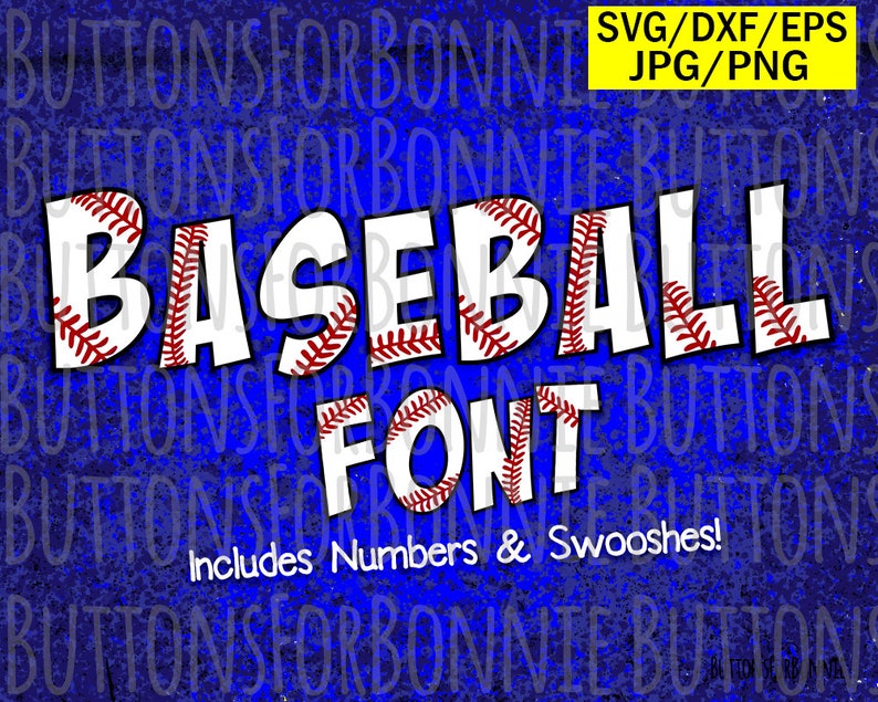 Download Baseball font svg font cutting file seams stitching kids ...