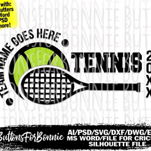 Tennis svg, Tennisball svg, Tennis team svg, Tennis club svg, Template, Tennis Mama svg, Cut File, Cricut, Silhouette, Bügelbild, druckbar