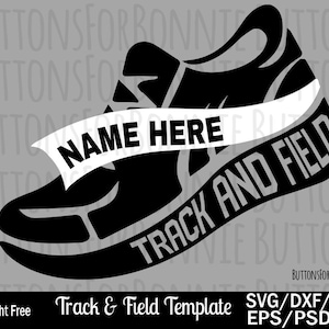 Running Svg Track and Field Svg Shoe Template Decal - Etsy