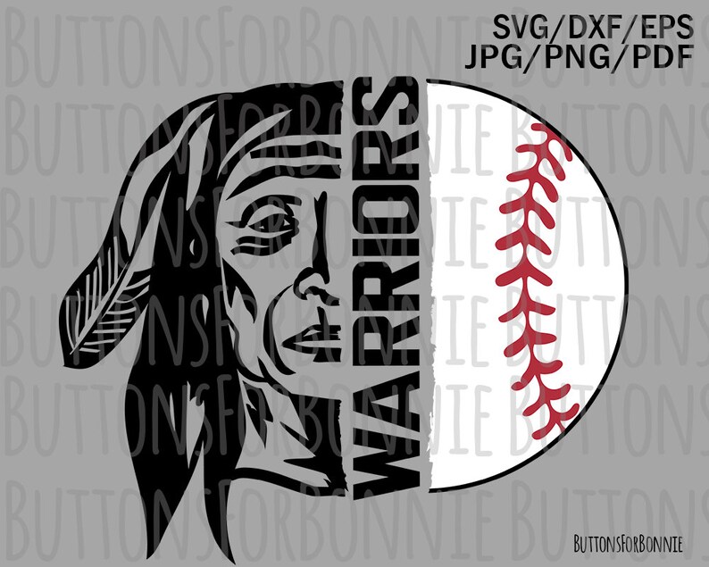 Download Mascot Svg Cut File Shirt Design Eps Baseball Mom Svg Sports Svg Warriors Baseball Svg Shirt Design Team Shirt Svg Baseball Svg Clip Art Art Collectibles