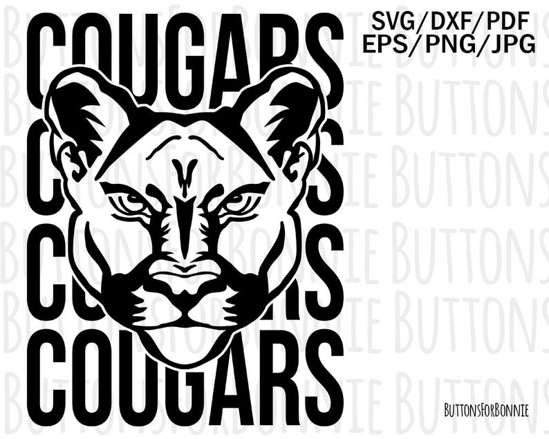 Cougar svg mascot svg football baseball basketball | Etsy