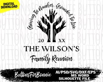 family reunion svg, reunion svg, template, tree svg, family shirt svg, cut file, cricut, family tree svg, hand tree svg, reunion tree svg